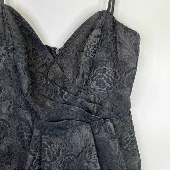 Love by Theia Sweetheart Neckline ruffle front Gown dress black - 16 - Picture 5 of 12